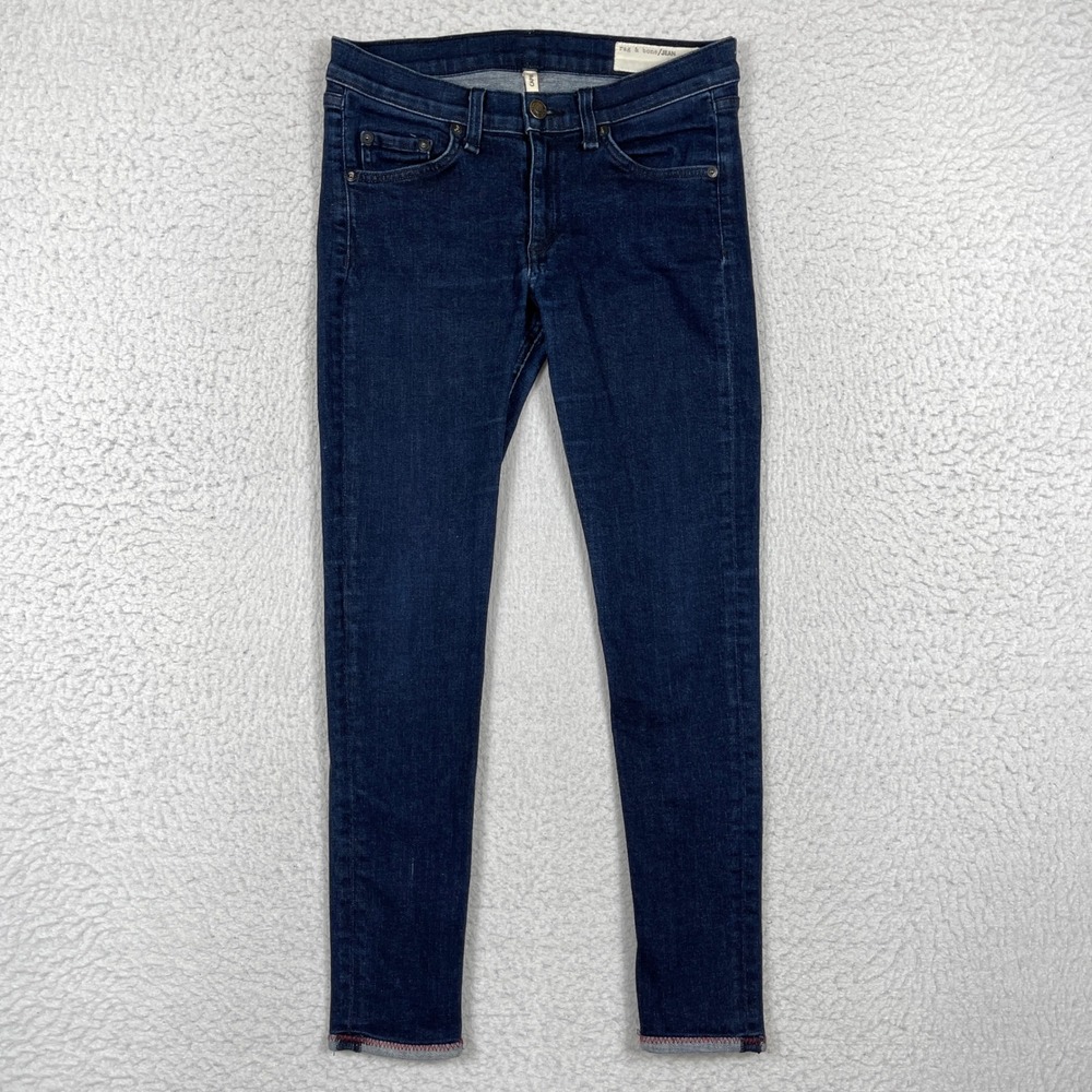 Rag & Bone Jeans Womens 27 Blue Capri Era Wash Skinny Stretch Casual Chic